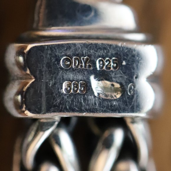 DAVID YURMAN LARGE ALBION BLACK ONYX BRACELET STERLING GOLD RARE! - Picture 7 of 16